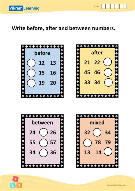 Before and After Numbers Worksheet に対する画像結果