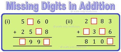 Missing Digits 4 Operations के लिए छवि परिणाम