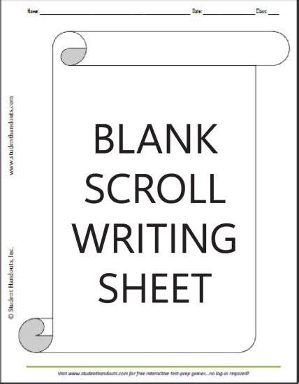 Scroll Writing Paper Printable に対する画像結果