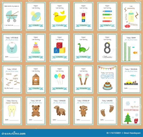 Afbeeldingsresultaten voor Baby Milestone Cards