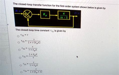 Image result for Transfer Function Time Constant of First Order System