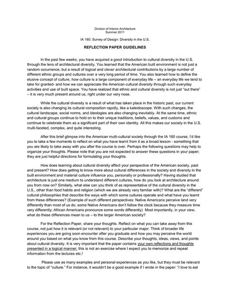 Image result for Reflection Paper Example College