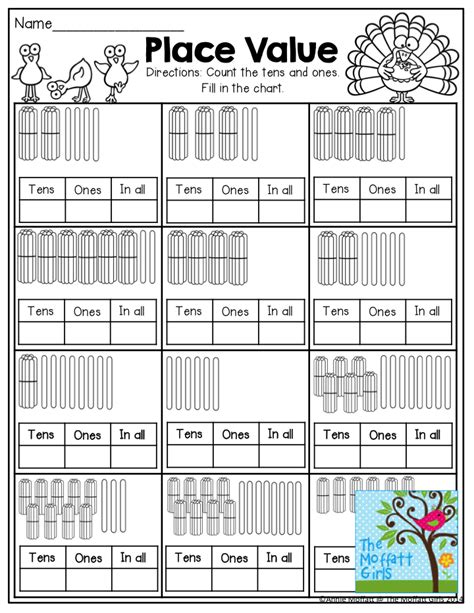 Afbeeldingsresultaten voor First Grade Place Value Packet