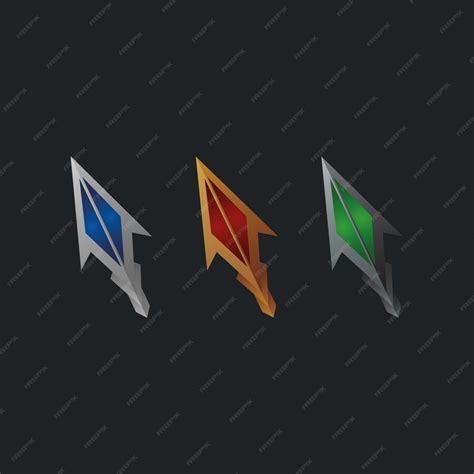 Premium Vector | Vector custom gaming mouse cursor pointer UI icon set ...