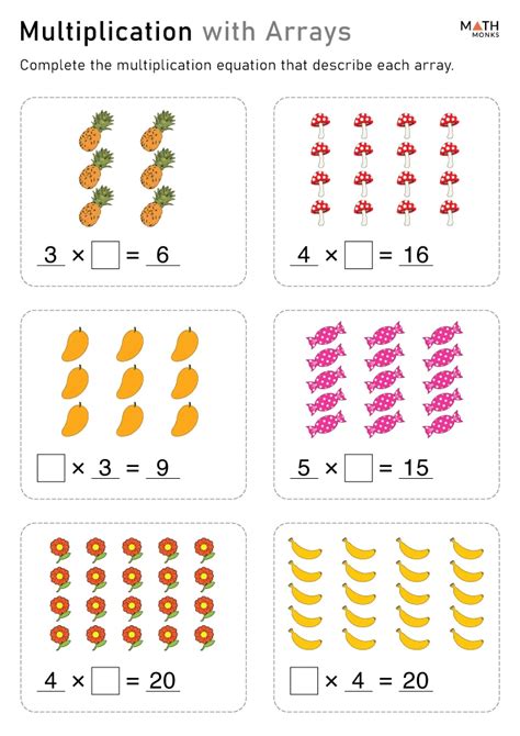 Image result for Multiplication Array Worksheets 3rd Grade