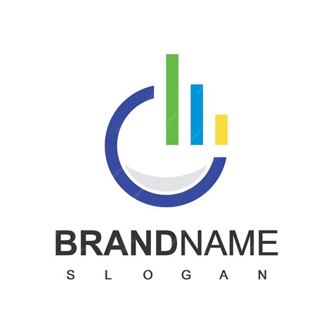 Premium Vector | Business logo design template with bars and chart