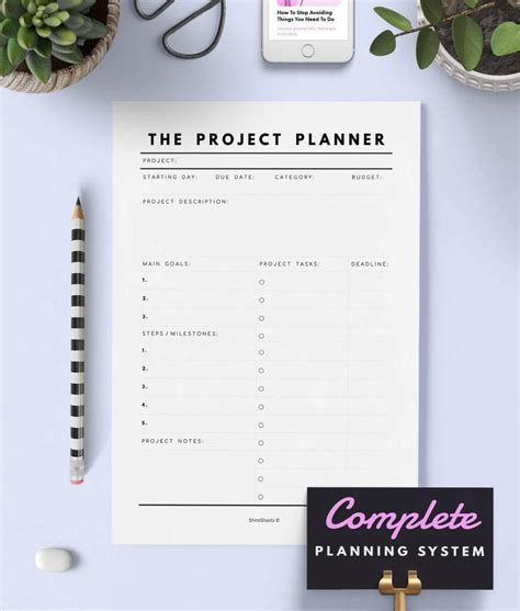 Image result for Printable Project Planner