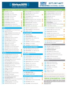 Image result for XM Radio Channel Guide. Printable