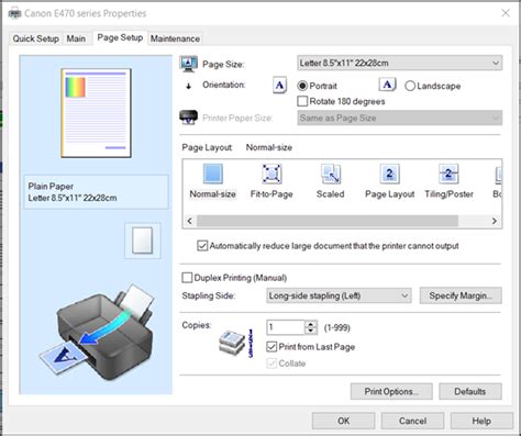 Image result for Windows Printer Default Setting