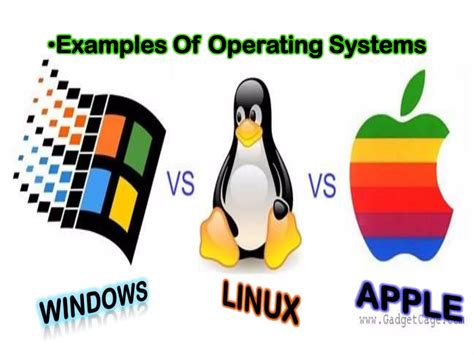Toradh íomhá ar Provide Examples of Operating Systems