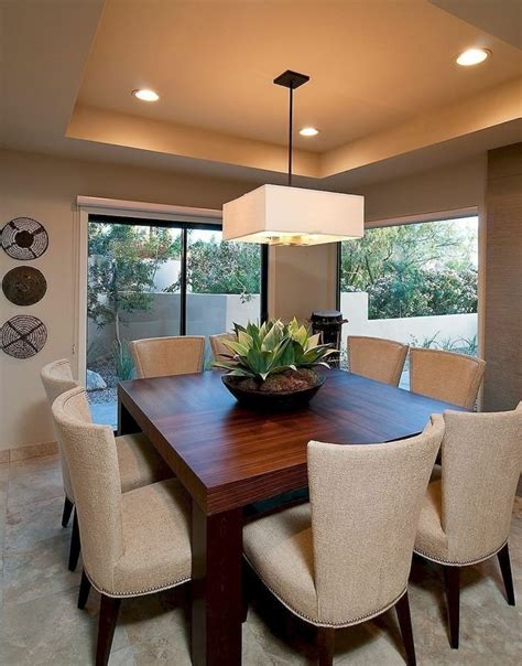 Afbeeldingsresultaten voor Contemporary Square Dining Table for 8