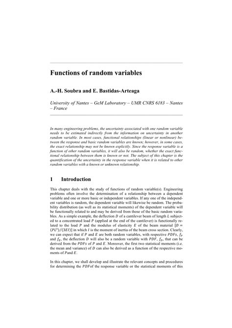 Image result for PDF of a Function of a Random Variable