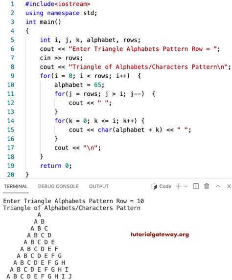 Image result for C Program to Print Triangle Pattern