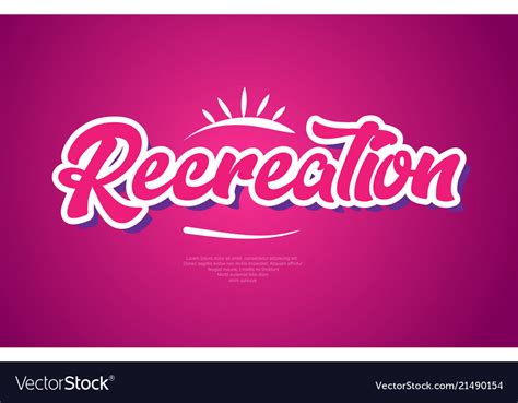 Image result for Recreation Text Vector