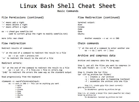 Image result for Bash Shell Cheat Sheet