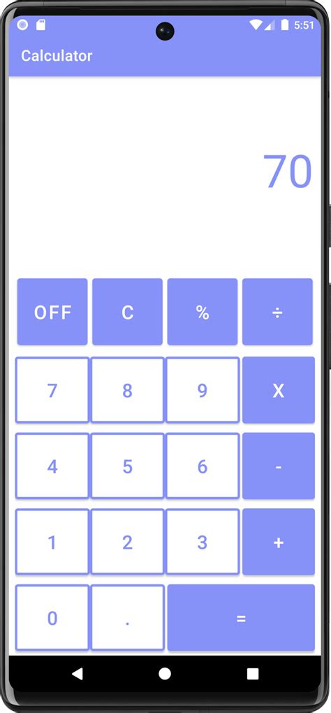 Basic Calculator App に対する画像結果