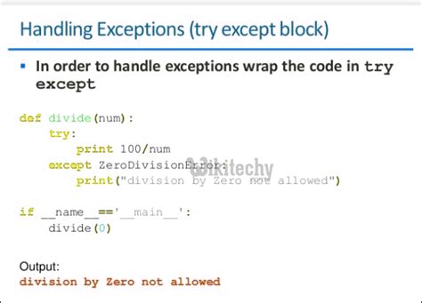 Image result for Python Exceptions Example