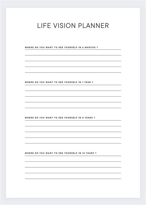 Image result for Life Vision Chart