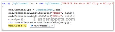 Image result for Update Query in C Sharp
