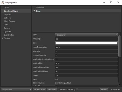 Image result for Insspect Tool in Game Unity API