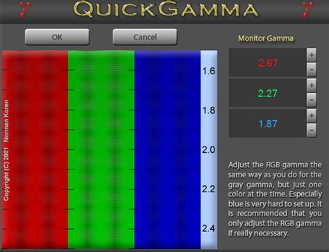 Toradh íomhá ar Calibrar Pantalla RGB