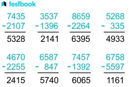 Image result for Problem Solving Subtraction 4 Digits