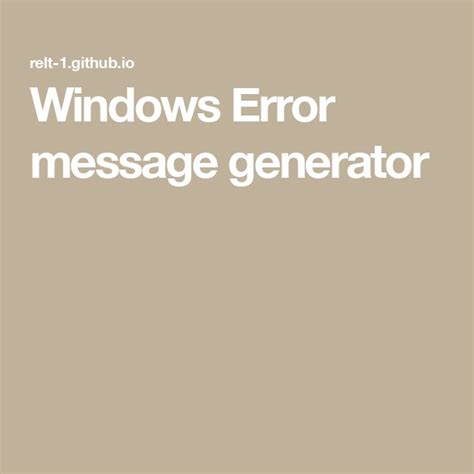 Image result for Windows 1.0 Error Message Generator