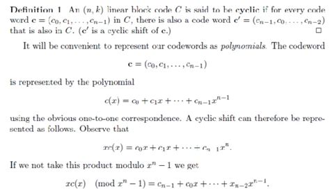Image result for Cyclic Codes in Error Control Coding
