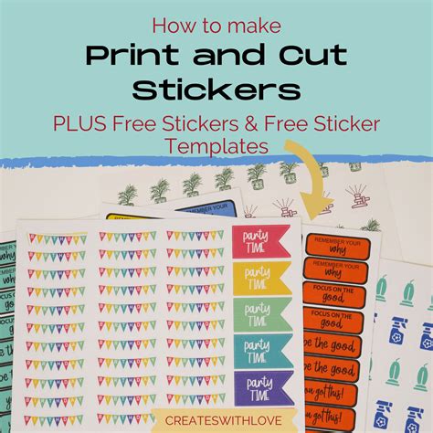 How to make Print and Cut Stickers: + 11 FREE Sticker Templates ...