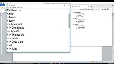 Image result for Order List Tag in HTML
