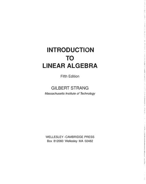 Image result for Introduction to Linear Algebra Gilbert Strang 5th Edition Cheap