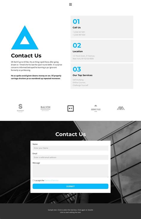 Image result for Contact Page HTML Template
