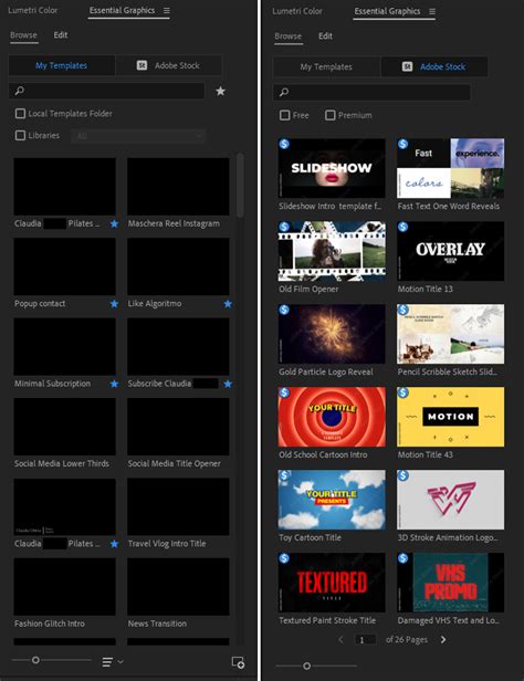 Image result for Where Is Essential Graphics in Premiere Pro