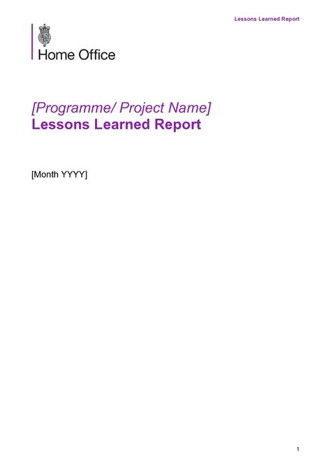 Toradh íomhá ar Lessons Learned Format