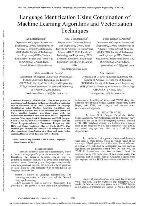 Toradh íomhá ar Machine Learning Algorithms Sentence