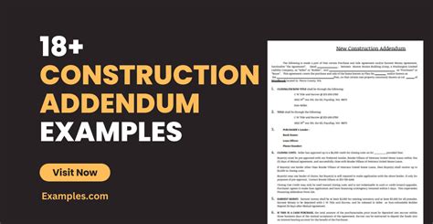 Toradh íomhá ar Construction Specifications Addendum Example