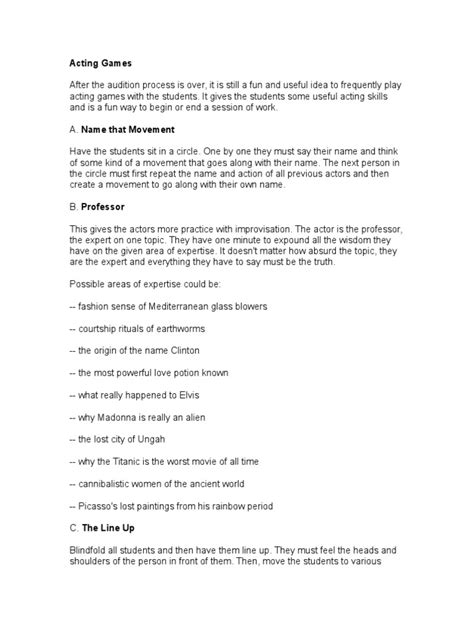 Image result for Acting Lessons Game Flowchart