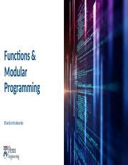 Toradh íomhá ar Functions and Modular Programming