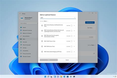 Toradh íomhá ar Install RSAT Windows 11