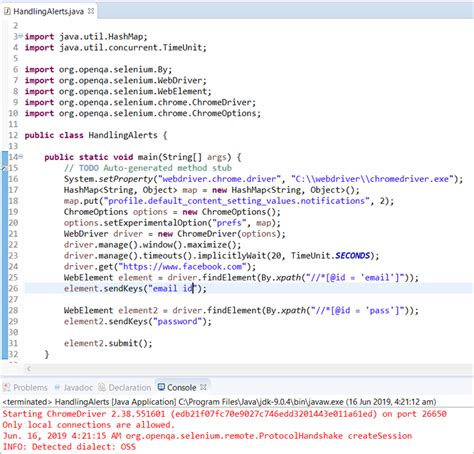 Toradh íomhá ar Selenium WebDriver Chrome