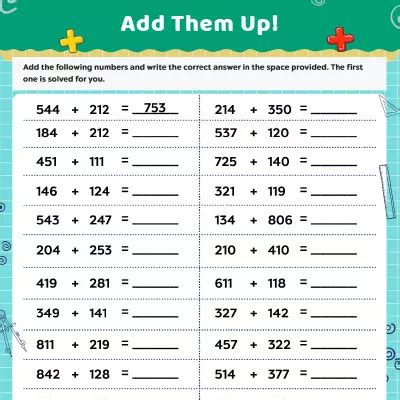 Image result for 3-Digit Addition Horizontal Worksheets