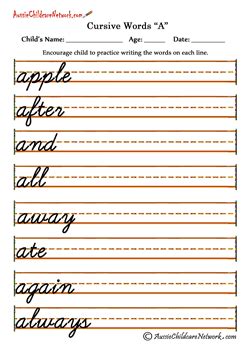 Cursive Practice Words ಗಾಗಿ ಇಮೇಜ್ ಫಲಿತಾಂಶ