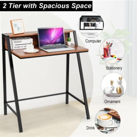 Image result for 2 Tier Computer Table