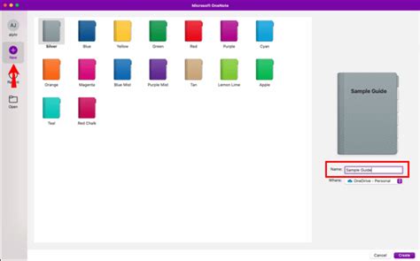 Toradh íomhá ar Creating New Notebook in OneNote