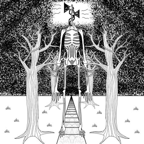 Toradh íomhá ar Siren Head Coloring Pages