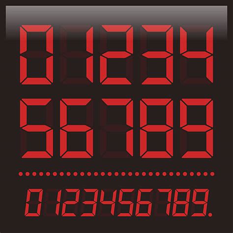 Toradh íomhá ar LED Numbers Font