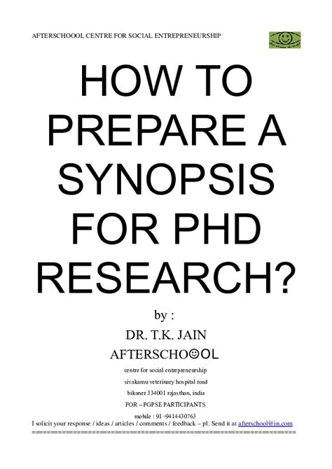 Image result for PhD Pharmacy Practice Synopsis Template