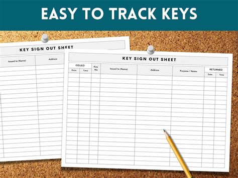 Image result for Key Sign Out Log Template