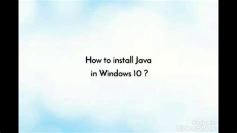 Toradh íomhá ar Java Installation in Windows 10