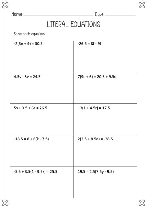 Afbeeldingsresultaten voor 2 Step Equations Whole Numbers Worksheet